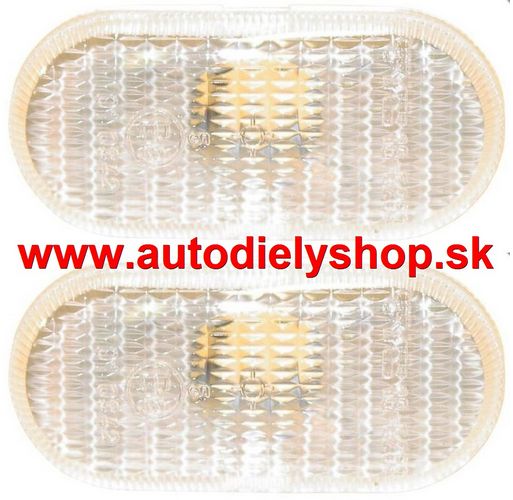 Renault CLIO 5/96-8/98 bočné smerovky biele Sada L+P