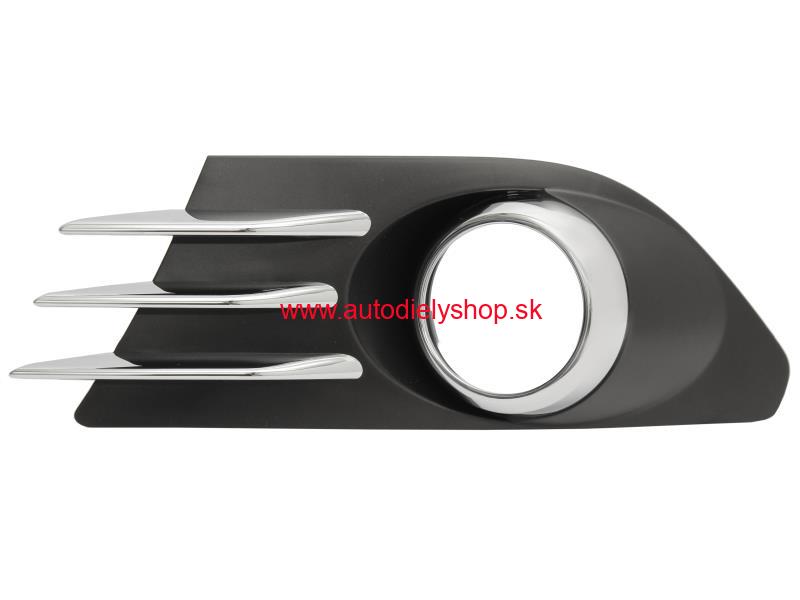 Peugeot 5008 9/09- mriežka pred. nárazníka s chróm. lištami , ľavá ORIGINÁL
