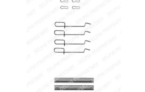 Renault CLIO 5/96-8/98 sada príslušenstva obloženia kotúčovej brzdy /DELPHI/