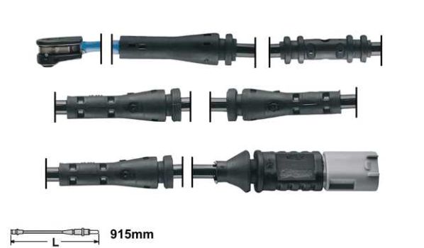 BMW 5 F10, F11 3/2010- výstražný kontakt opotrebenia brzd.obloženia zadný /ATE/