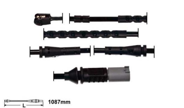 BMW 5 F10, F11 3/2010- výstražný kontakt opotrebenia brzd.obloženia predný /ATE/