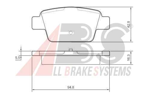 Lancia DELTA 09/08-  zadné brzdové platničky /A.B.S./