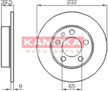Audi TT 1/99-06 zadné kotúče 232mm L+P/KAMOKA