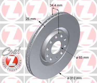 Audi TT 1/99-06 predné kotúče 312m L+P/ZIMMERMANN