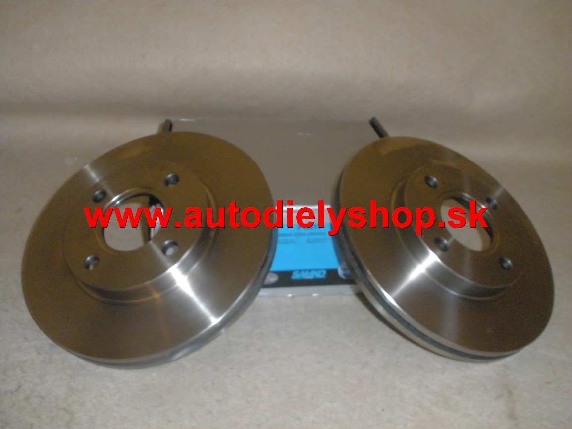  Ford FIESTA 4/02-10/05 predné kotúče sada- L+P vetrané 258mm 	