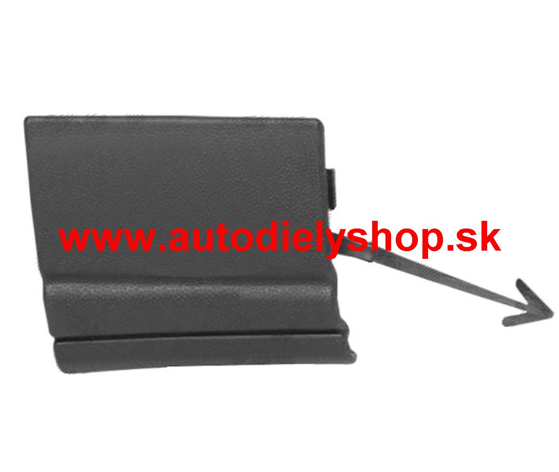 VW TOUAREG 11/02- 12/2006  krytka oka ťažného háku čierna ľavá predná