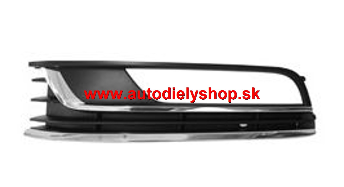VW PASSAT "B7" 11/10- krytka predného nárazníka Lavá/2x chróm