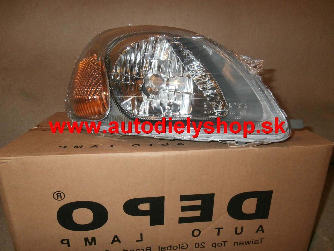 Toyota YARIS 4/99-3/02 svetlo H4 pravé 