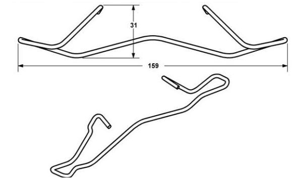 Opel ZAFIRA 2/2008-2011 pružina brzdového strmeňa predná /ATE/