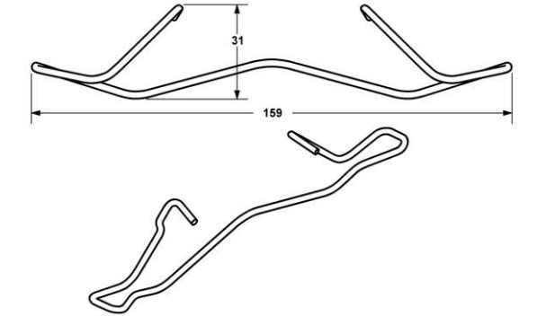 Renault MÉGANE III 11/08- pružina brzd.strmeňa /ATE/