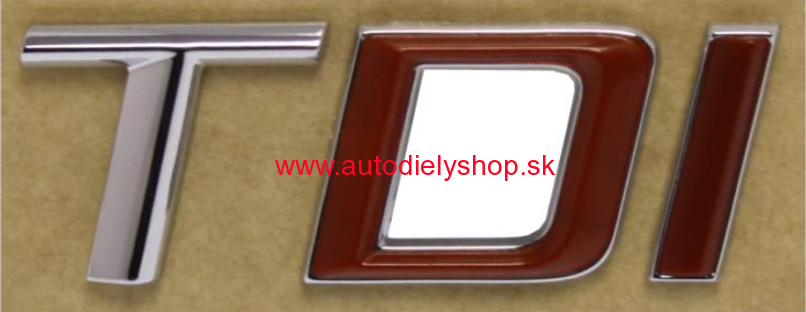 Škoda SUPERB II 3/2008- zadný nápis "TDI" ORIGINÁL
