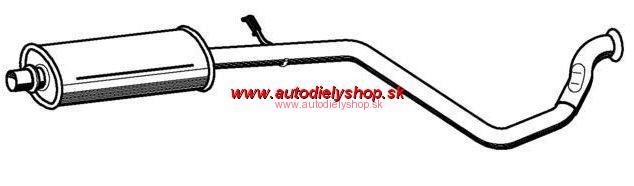 Ford FIESTA IV 10/99-3/02 stred výfuku 1,2i 16V/55kw 