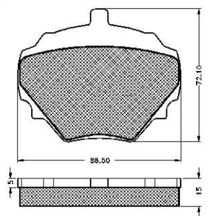 Land Rover RANGE ROVER 70-94 zadné brzdové platničky /ICER/