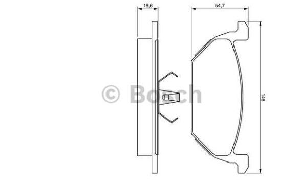 VW PASSAT B7 11/10- predné brzdové platničky sada /BOSCH/
