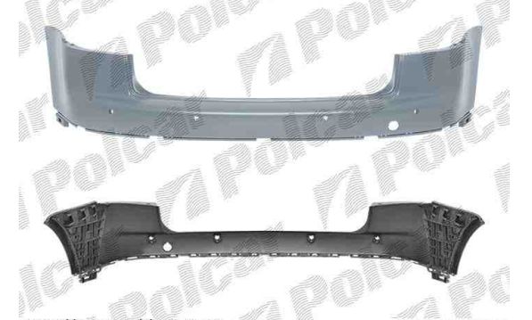 VW Touran 1/03-12/06 zadný nárazník s podkladom 