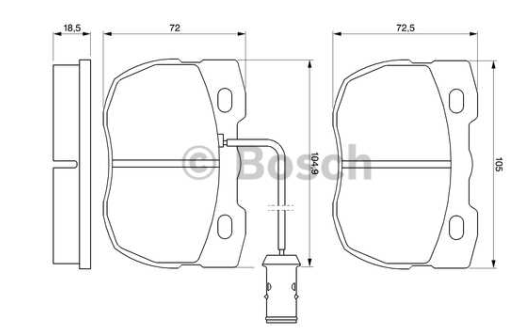 Land Rover RANGE ROVER 94-02 predné brzdové platničky  /BOSCH/