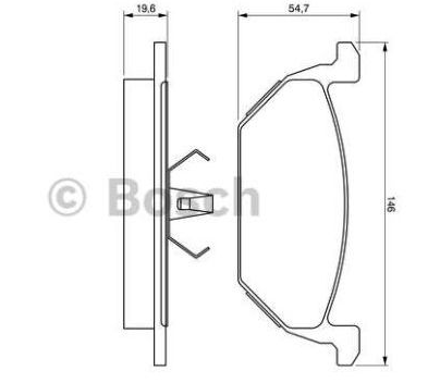 VW TOURAN 05/10-  predné brzdové platničky sada /BOSCH/
