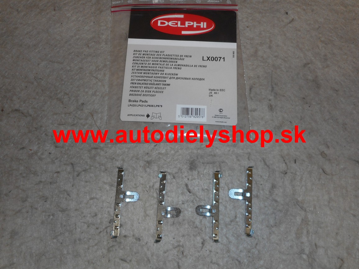 VW GOLF III 9/91-4/99 sada príslušenstva obloženia kotúčovej brzdy predná