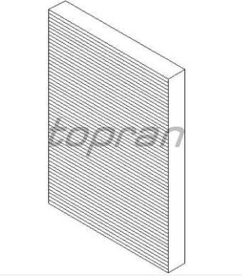 VW FOX 10/03- kabínový filter pre 1,2-1,4-1,4 TDI /TOPRAN/