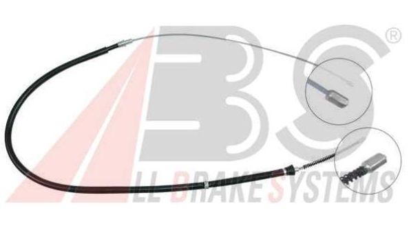 VW FOX 10/03- ťažné lanko parkovacej brzdy zadné obojstranné /A.B.S/