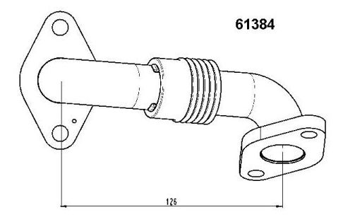 VW JETTA 8/2005-9/2010 potrubie AGR- ventilu /WAHLER/