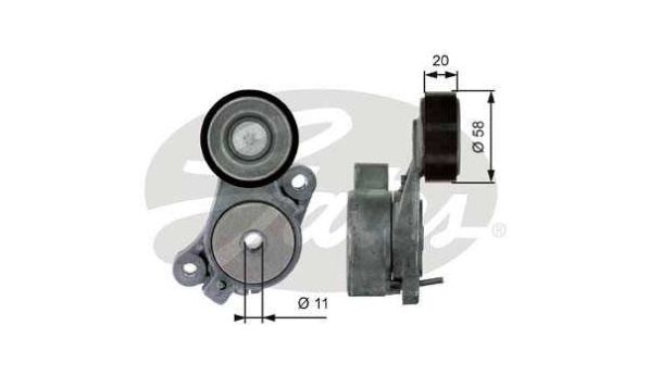 VW TIGUAN 10/07-7/2011 napínacia kladka rebrovaného klinového remeňa /GATES/