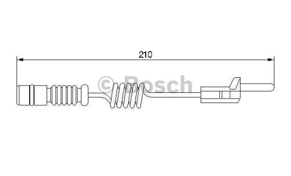 VW LT II 5/96-12/05 výstražný kontakt opotrebenia brzdového obloženia /BOSCH/