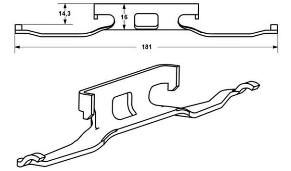 VW LT II 5/96-12/05 predná pružina brzdového strmeňa /ATE/
