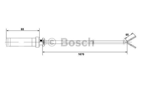 VW LT II 5/96-12/05 snímač počtu otáčok kolies zadný /BOSCH/