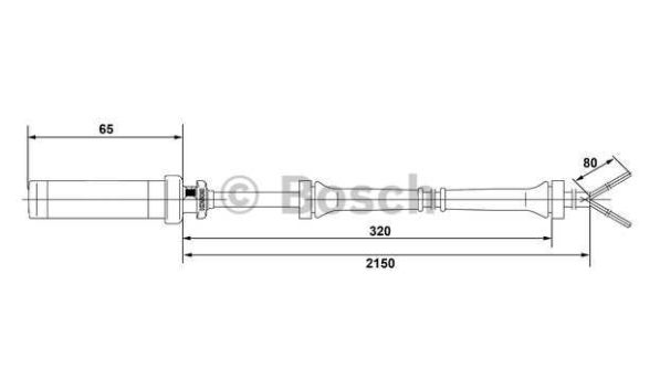 VW LT II 5/96-12/05 snímač počtu otáčok kolies predný /BOSCH/