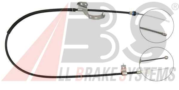 Peugeot 107 6/05- zadné brzdové  lanko pravé /A.B.S./