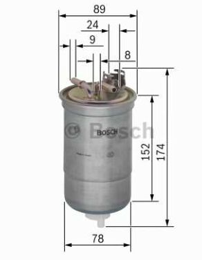 VW POLO 1/02-05/05 palivový filter pre 1,4 TDI /BOSCH/