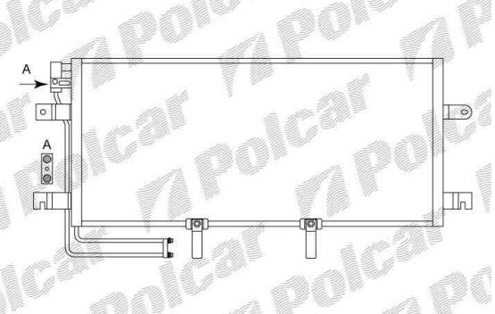 VW TRANSPORTER CARAVELLE 9/96-02 chladič klimatizácie pre 2,4 D-2,5-2,5 TDI