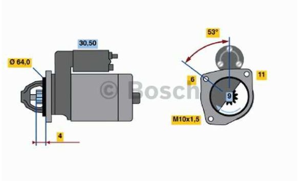 Renault CLIO 9/98-6/01 štartér /BOSCH/