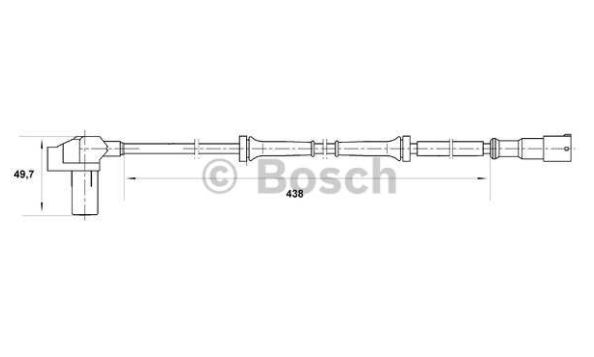 Renault CLIO 9/98-6/01 snímač počtu otáčok kolies predný /BOSCH/