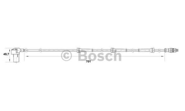 Renault CLIO 7/01-9/05 snímač počtu otáčok kolies zadný ľavý /BOSCH/