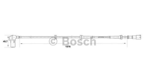 Renault CLIO 7/01-9/05 snímač počtu otáčok kolies zadný pravý /BOSCH/