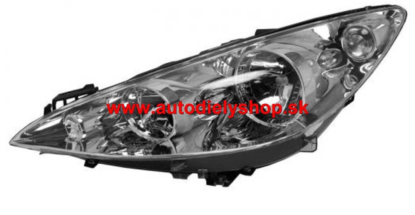 Peugeot 308 9/07- hlavný reflektor H1+H7  ľavý