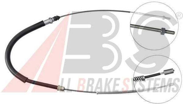 Peugeot 405 9/87-96 zadné brzdové lanko ľavé /A.B.S./