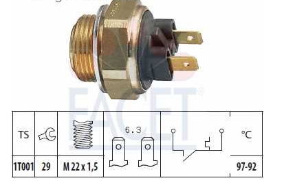Peugeot 405 9/87-96 teplotný spínač ventilátora chladenia /FACET/