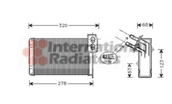 Renault KANGOO 4/03- radiator kúrenia /VAN WEZEL/