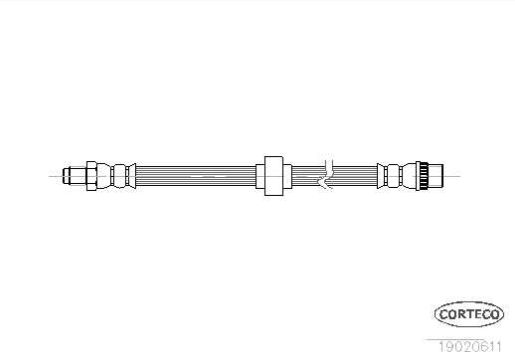 Renault LAGUNA 3/94-6/98 brzdová hadica predná obojstranná /CORTECO/