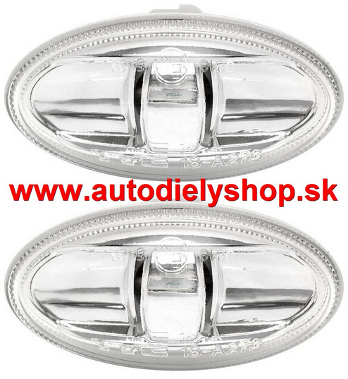 Peugeot 407 5/04- bočné smerovky číre Sada L+P