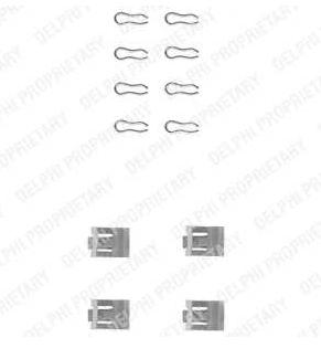 Fiat PANDA 03/80-07/04  sada príslušenstva obloženia kotuč. brzdy /DELPHI/