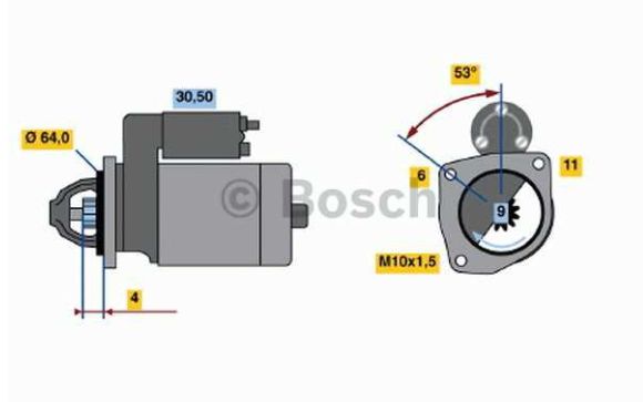 Renault CLIO 5/96-8/98 štartér pre 1,2 /BOSCH/