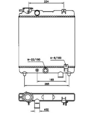 Fiat PANDA 03/80-07/04 chladič vodný /NRF/