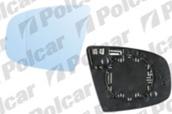 BMW X6 E71 2008- Sklo spätného zrkadla Ľavé /s držiakom/ -2 pinové/ modré