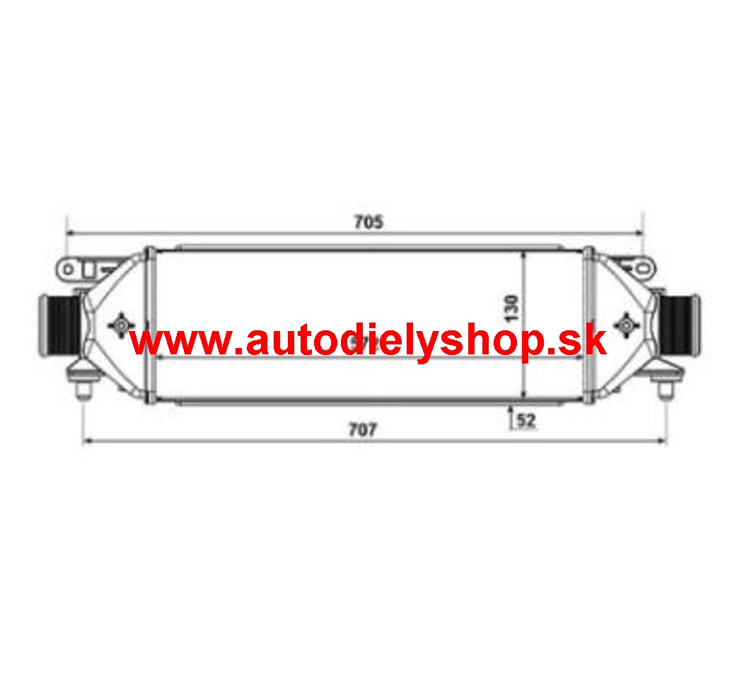 Alfa MiTo 9/2008- chladič vzduchu /Intercooler/1,4T-Jet - 1,6JTD