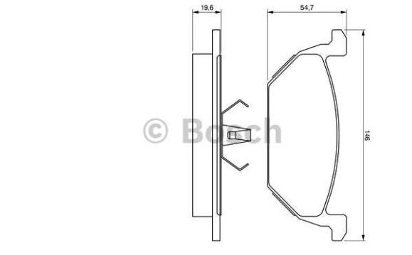 VW UP 12/11- predné platničky sada /BOSCH/