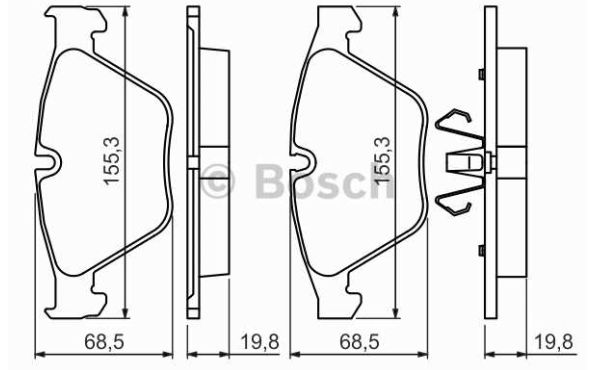 BMW X1 E84 10/2009- predné platničky sada /BOSCH/